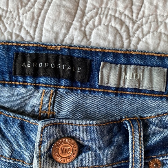 Aéropostale Midi Blue Jean Shorts - Picture 2 of 8